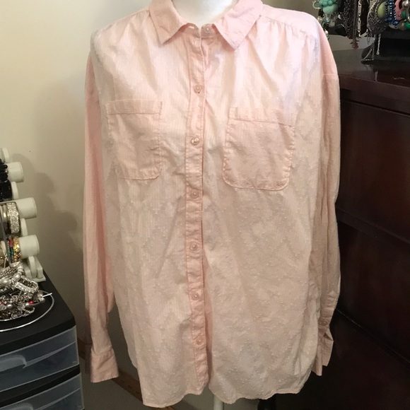 Wonderly Tops - Wonderly Shoelace Pink Blouse, size xl